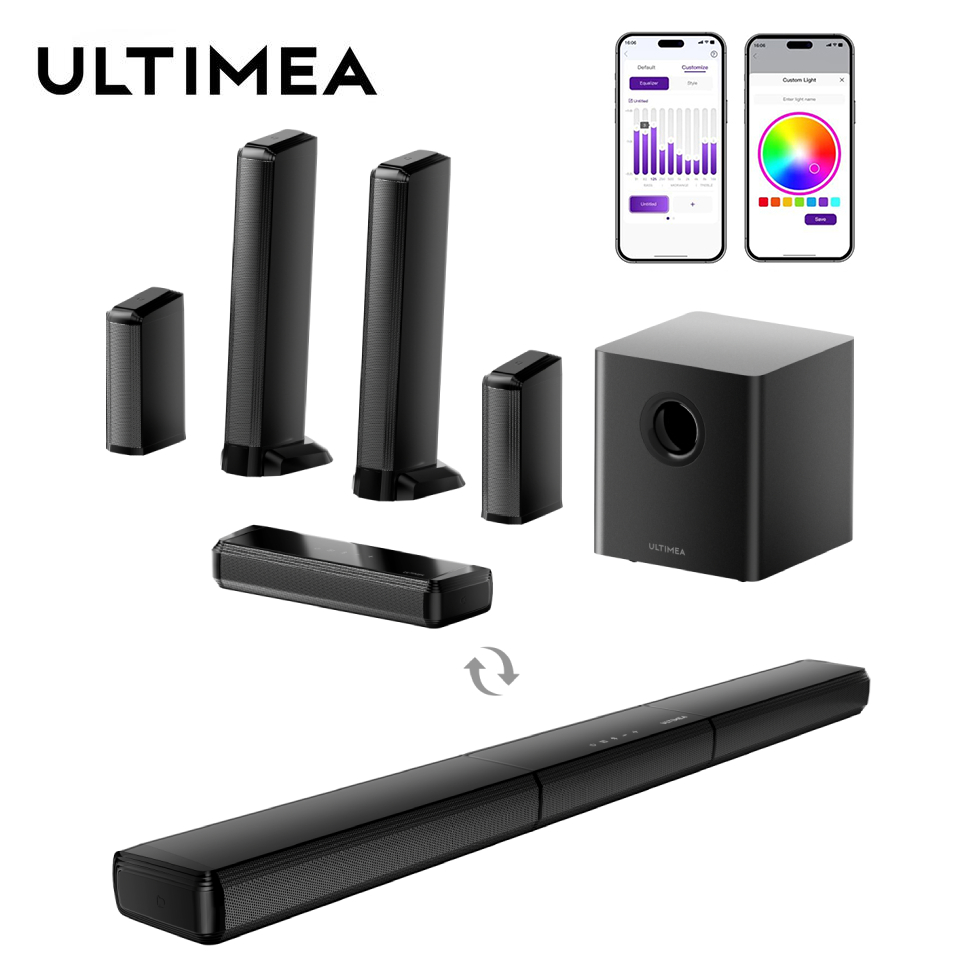 Home Cinema Atmos - ULTIMEA 7.1 Surround Soundbar mit 2