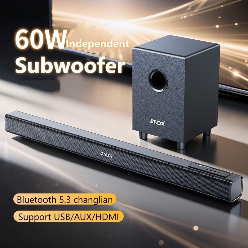 Home Cinema Atmos - Soundbar mit Subwoofer, SADA 60W Dolby