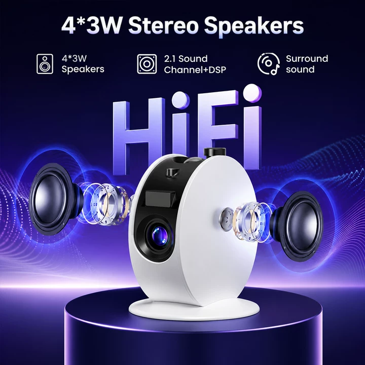 Netflix Home Cinema - Intelligenter Projektor Sternenlicht 750ANSI Autofokus WiFi6