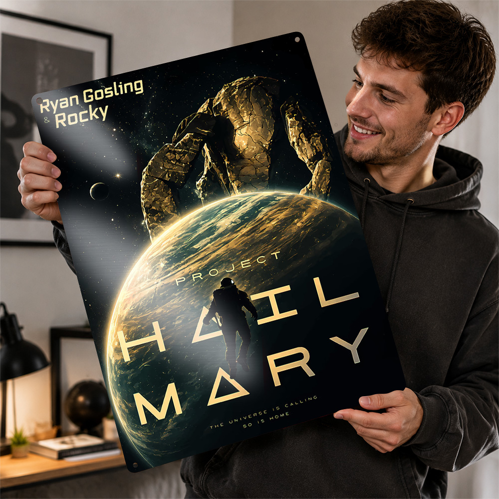 Home Cinema Gifts - Projekt Hail Mary Filmplakat Kino-Wandkunst Personalisiertes