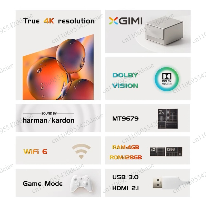 Home Cinema Xgimi - 3D-Heimkino 128GB Android-Beamer, XGIMI RS Pro