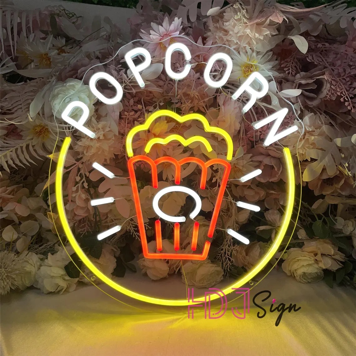 Home Cinema Wall Lights - Popcorn LED-Neonschild, Neonlicht für Foodbars, Kino-Wandkunst,