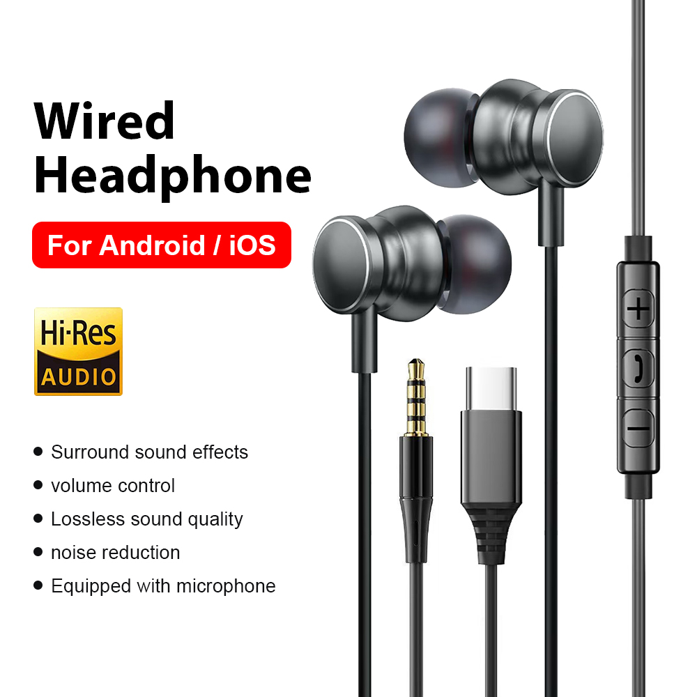 Home Cinema Amazon - Typ C Kabelgebundene Kopfhörer 3,5 mm