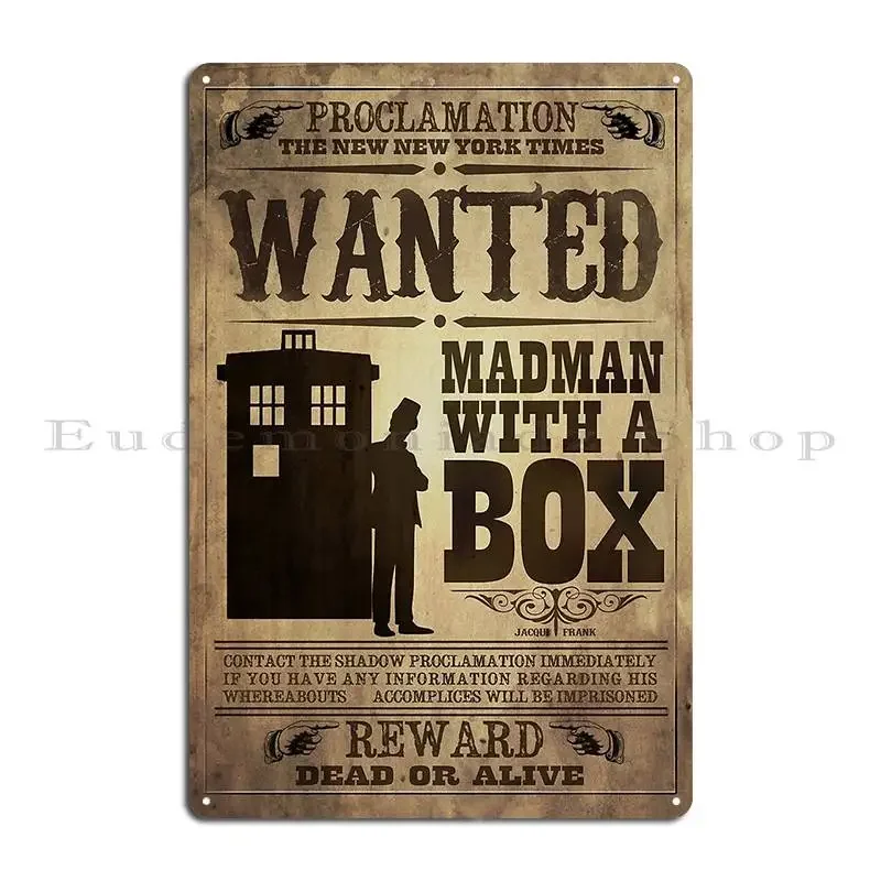 Metallschild „Wanted Madman Wi – Home Cinema Design Bewertung und Preis