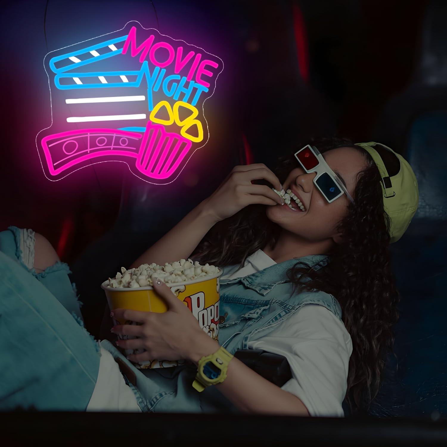 Filmnacht-Neonschild USB-dimmb – Home Cinema Wall Lights Bewertung und Preis