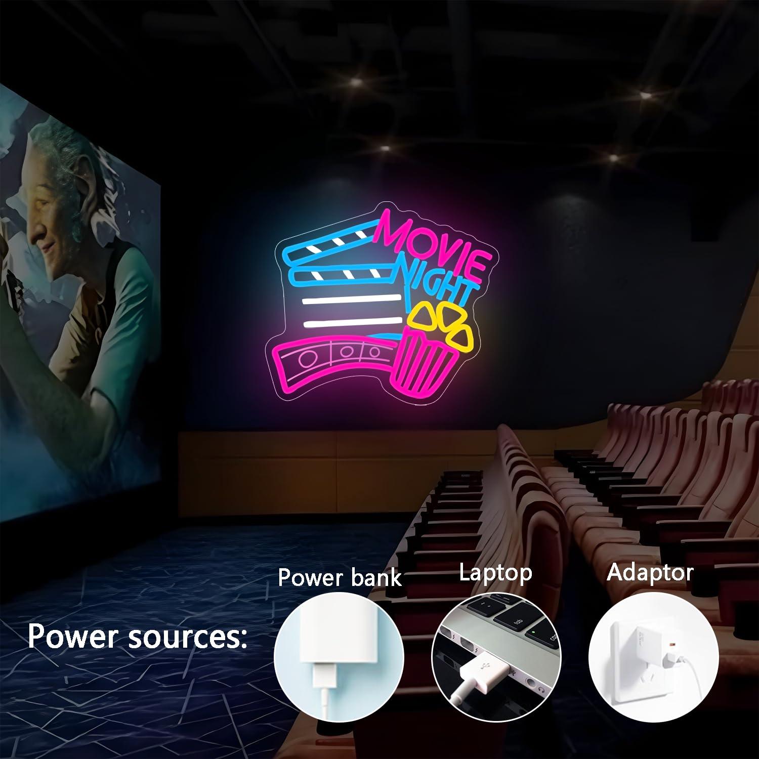 Filmnacht-Neonschild USB-dimmb – Home Cinema Wall Lights Bewertung und Preis