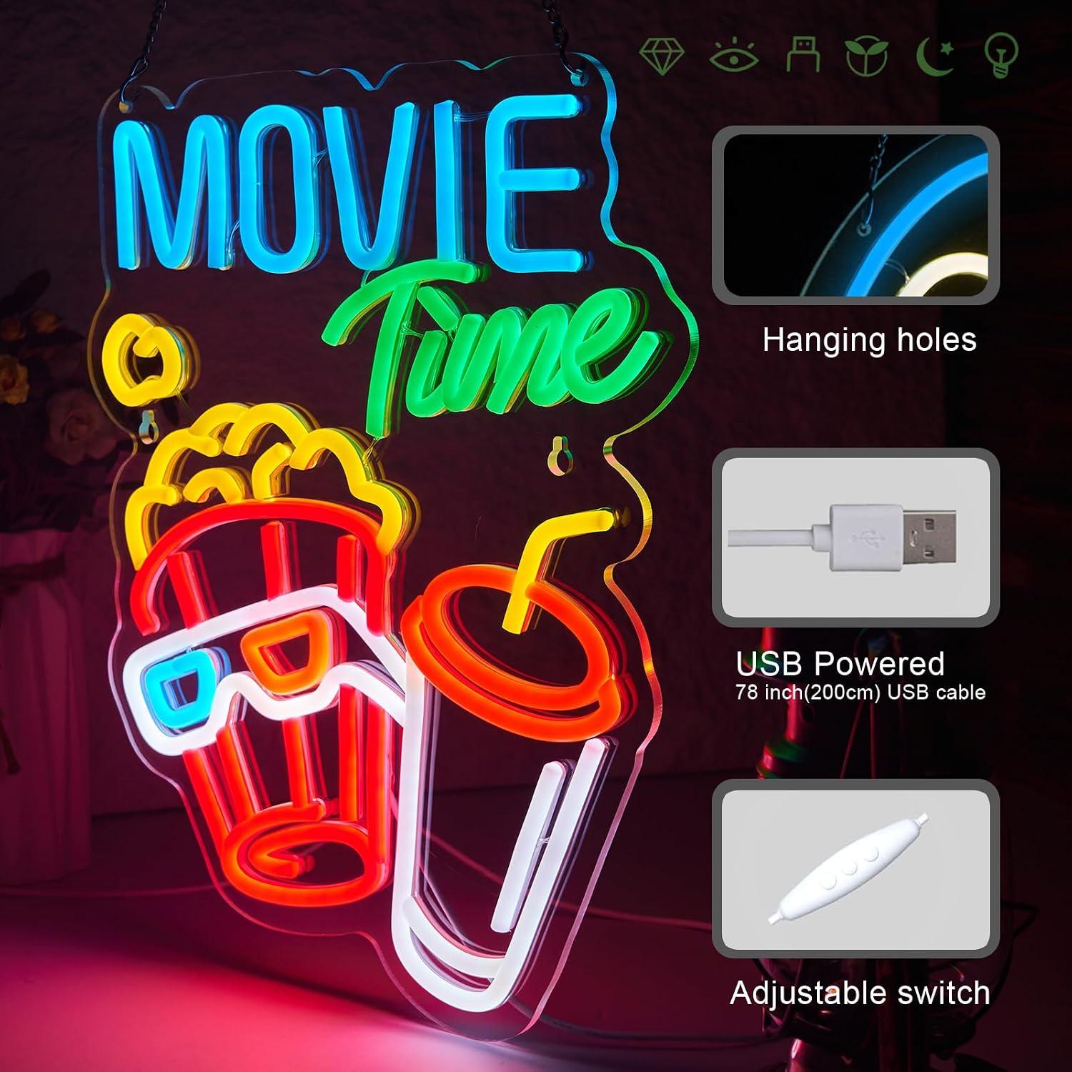 Filmzeit-Neonschild, USB-dimmb – Home Cinema Wall Lights Bewertung und Preis