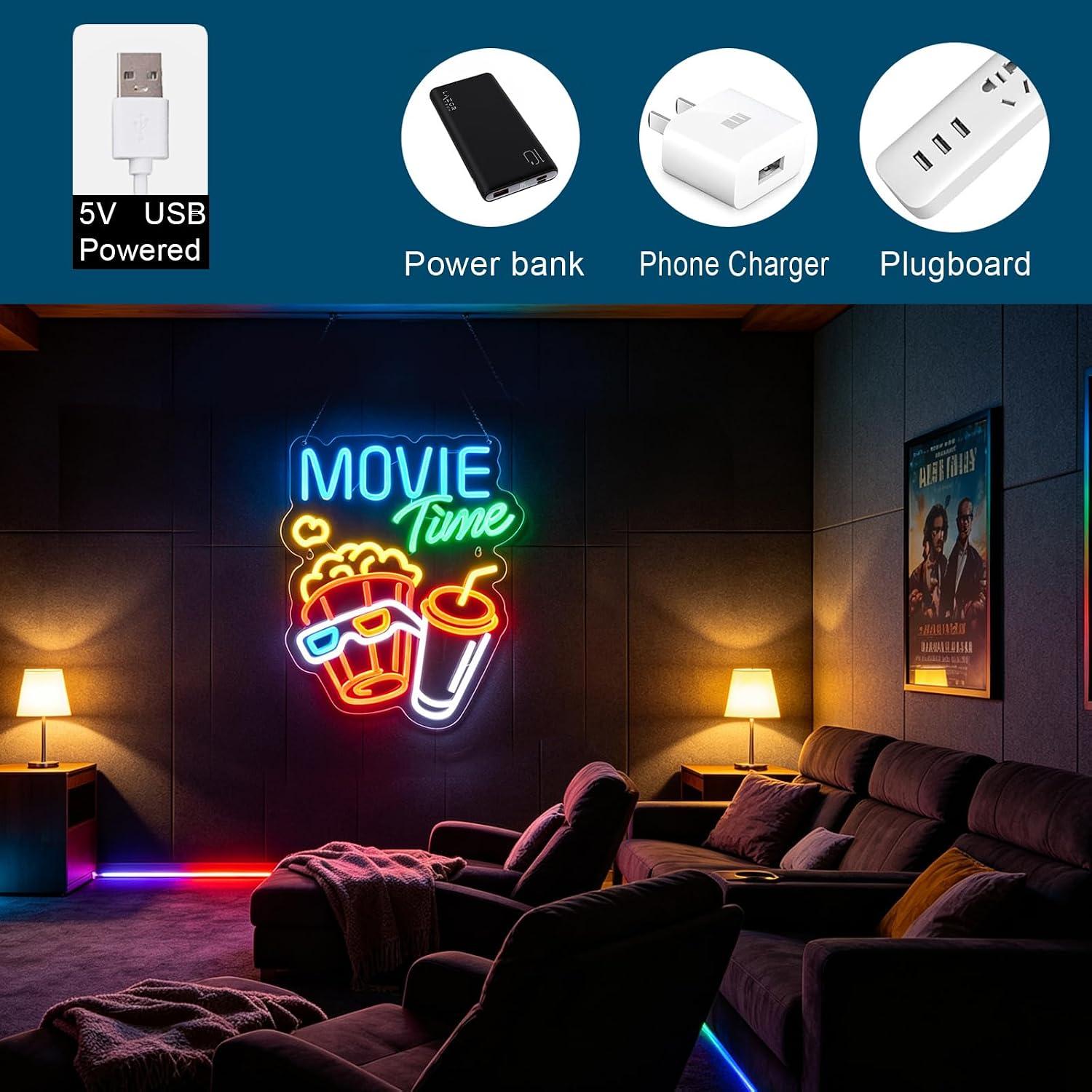 Filmzeit-Neonschild, USB-dimmb – Home Cinema Wall Lights Bewertung und Preis