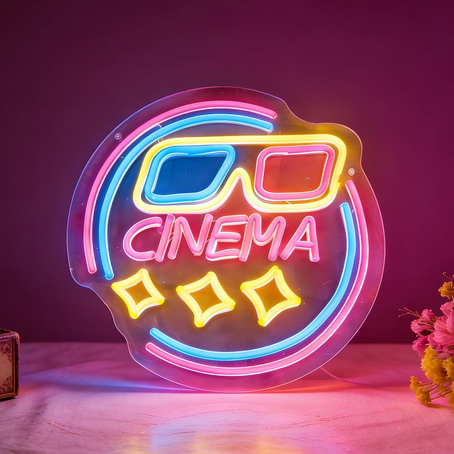 Kino-Neonschild USB Dimmbares  – Home Cinema Wall Lights Bewertung und Preis