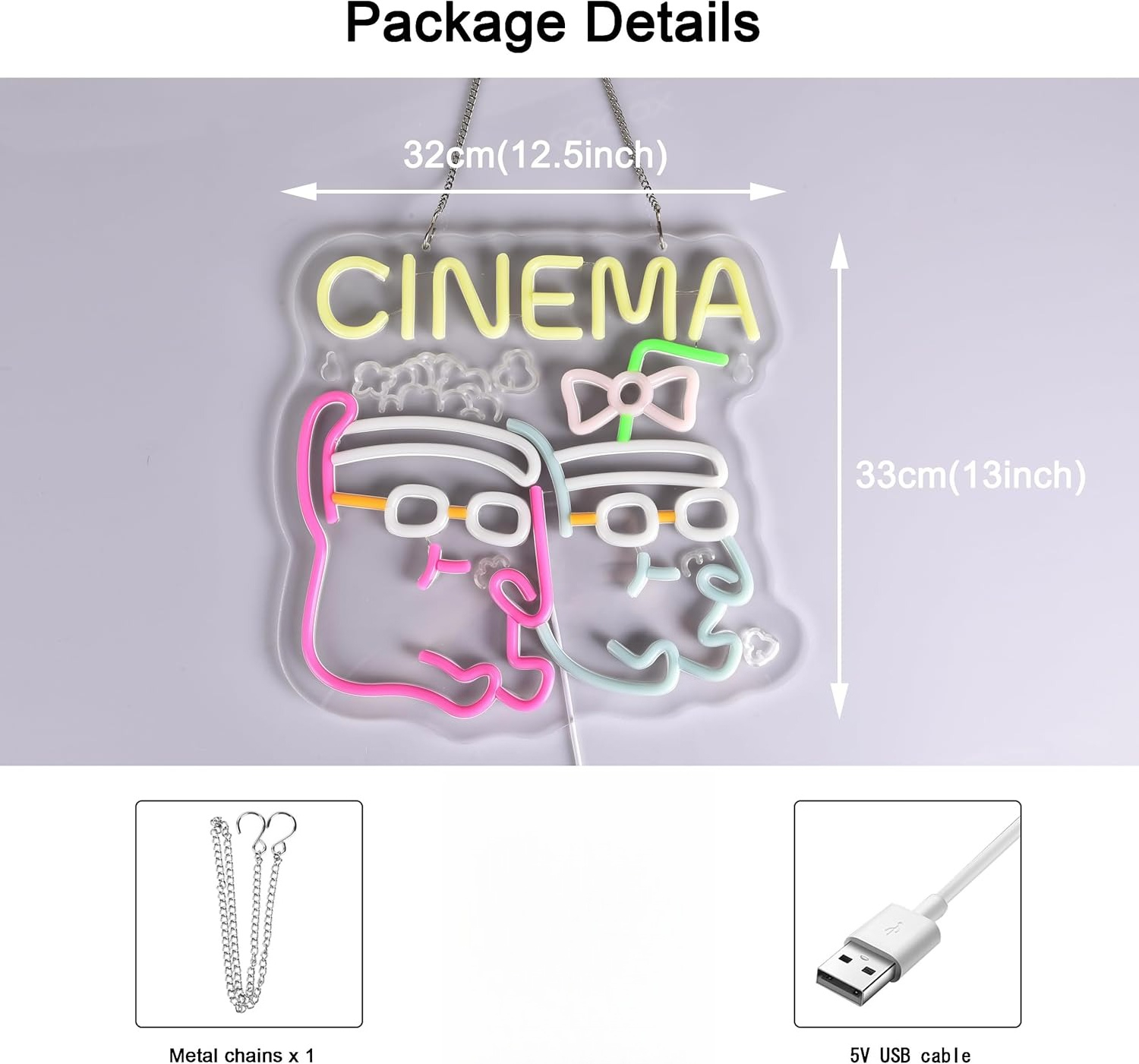 Kino-Neonschild LED-Wandkunst  – Home Cinema Wall Lights Bewertung und Preis
