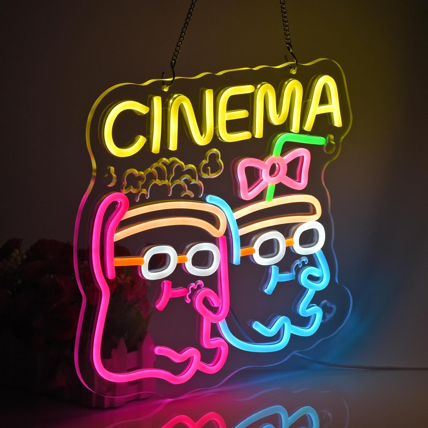 Kino-Neonschild LED-Wandkunst  – Home Cinema Wall Lights Bewertung und Preis