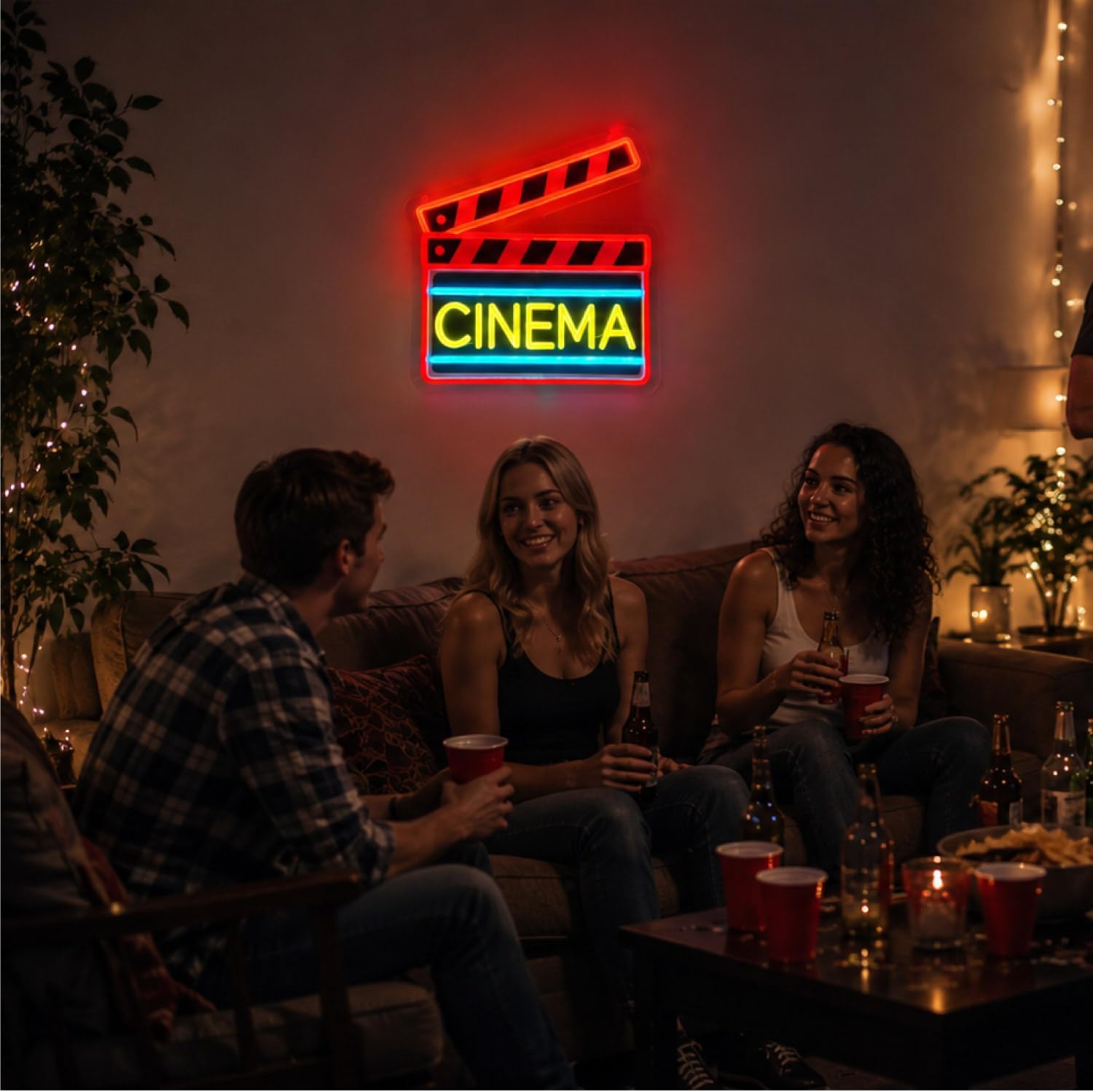 Kino-Klappbrett LED-Neonschild – Home Cinema Wall Lights Bewertung und Preis
