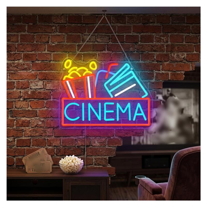 Kino-Neonschild, USB-betrieben – Home Cinema Wall Lights Bewertung und Preis